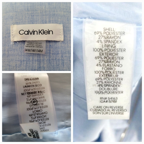 Calvin Klein Zip-Front Sleeveless Belted Dress Womens  Sz 14W - Picture 7 of 8